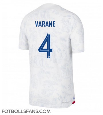 Frankrike Raphael Varane #4 Replika Bortatröja VM 2022 Kortärmad
